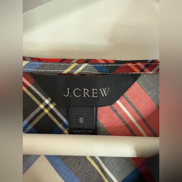 J. Crew Women’s Holiday Tartan Plaid Sleeveless Top with Bow Detail - Size 6 - Picture 3 of 7